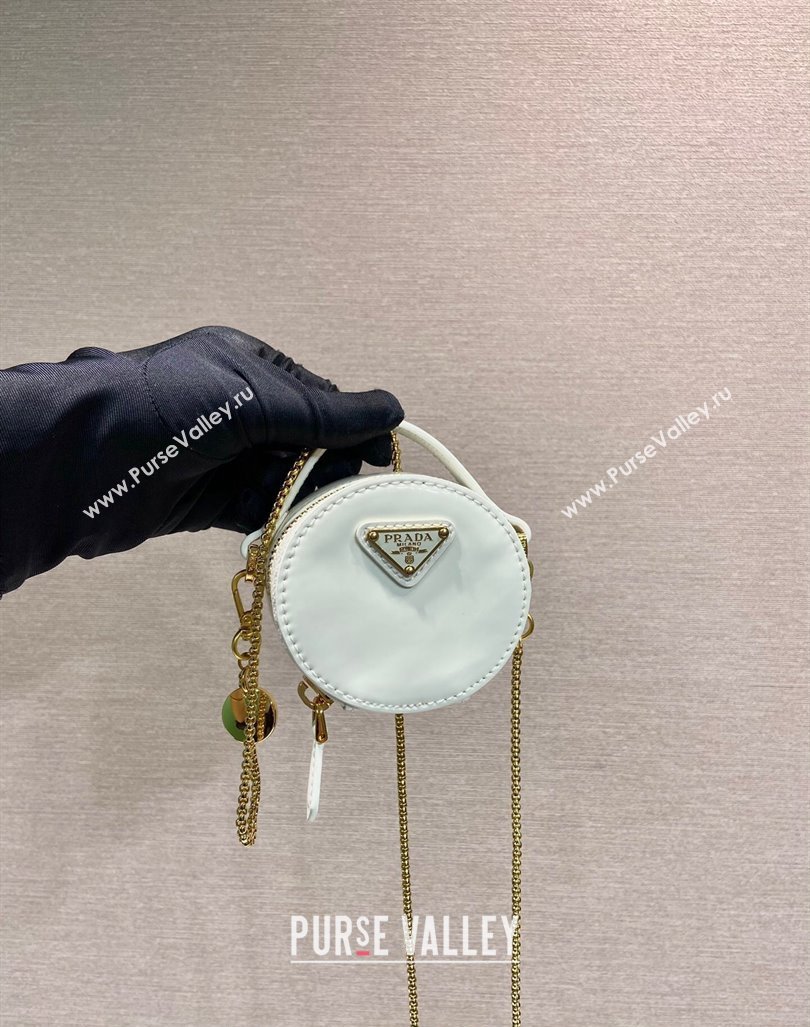 Prada Patent leather mini-pouch White 2024 1NR023 (YZ-240416075)