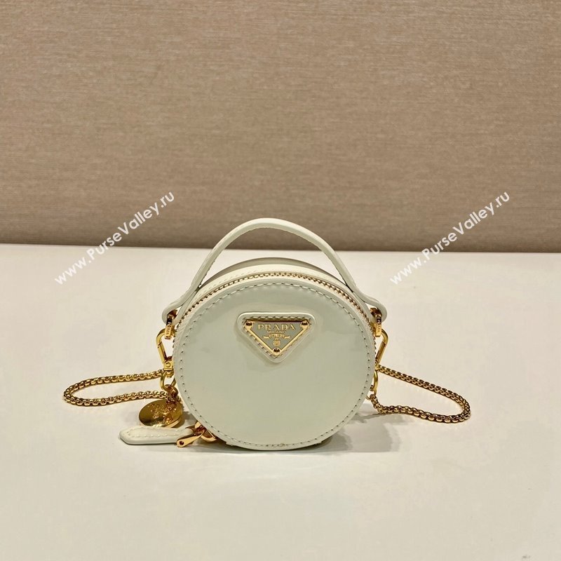 Prada Patent leather mini-pouch White 2024 1NR023 (YZ-240416075)