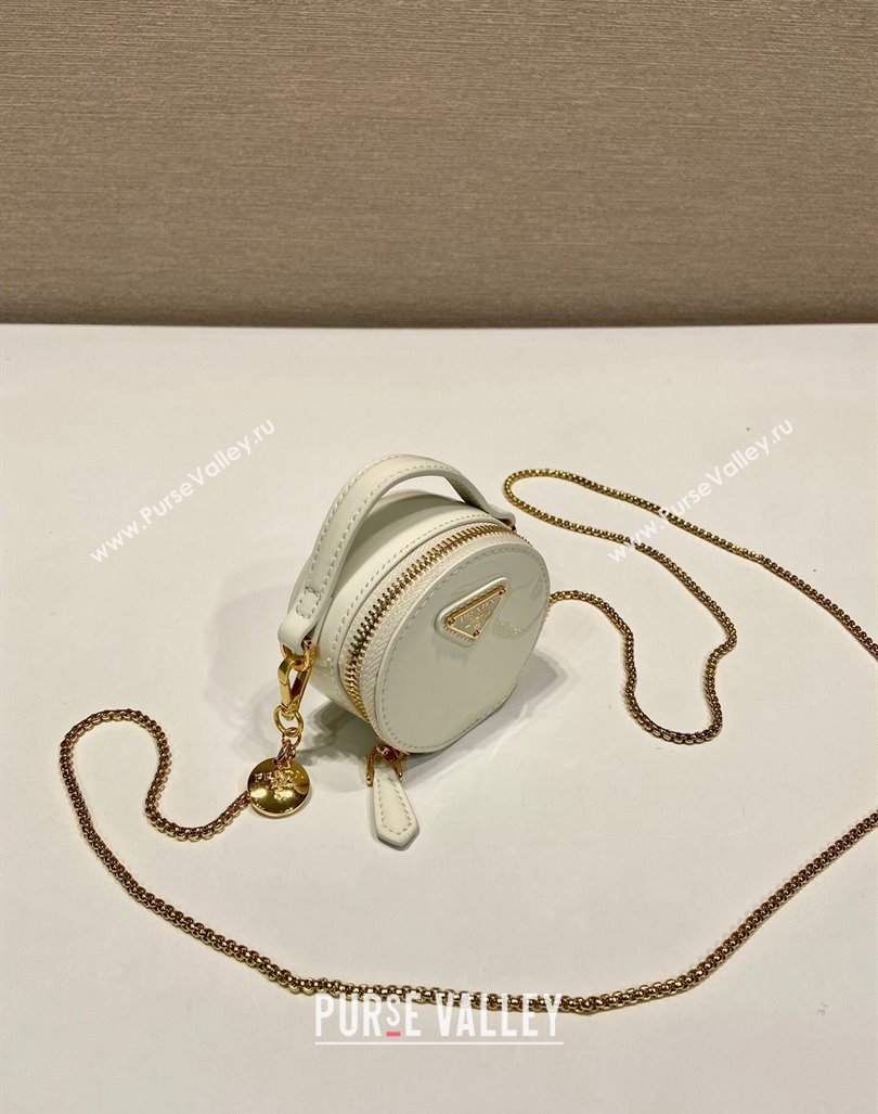 Prada Patent leather mini-pouch White 2024 1NR023 (YZ-240416075)