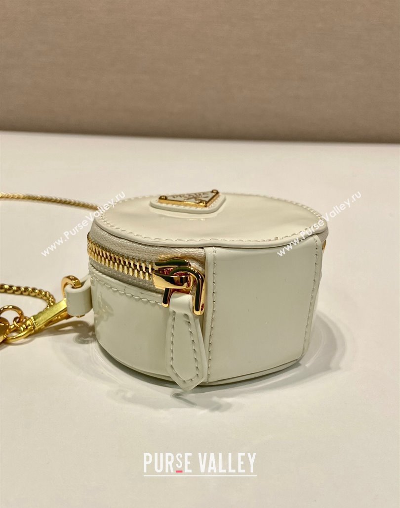 Prada Patent leather mini-pouch White 2024 1NR023 (YZ-240416075)
