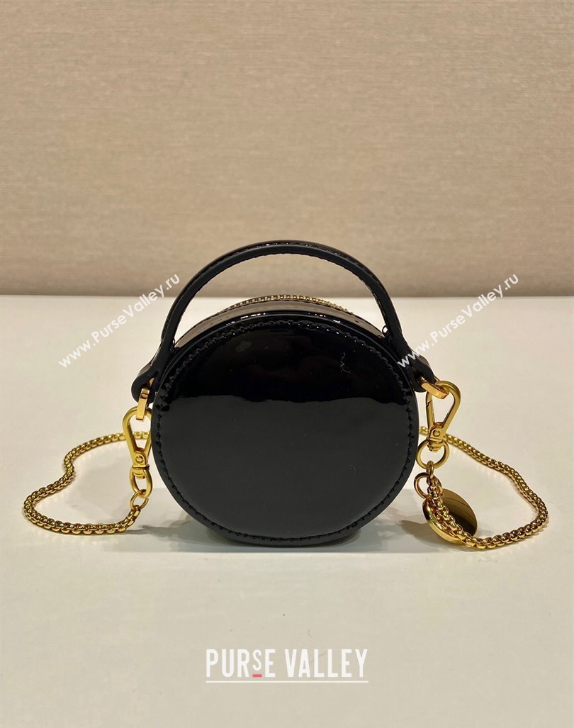 Prada Patent leather mini-pouch Black 2024 1NR023 (YZ-240416076)