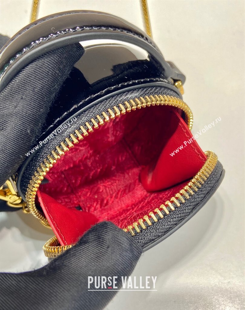 Prada Patent leather mini-pouch Black 2024 1NR023 (YZ-240416076)