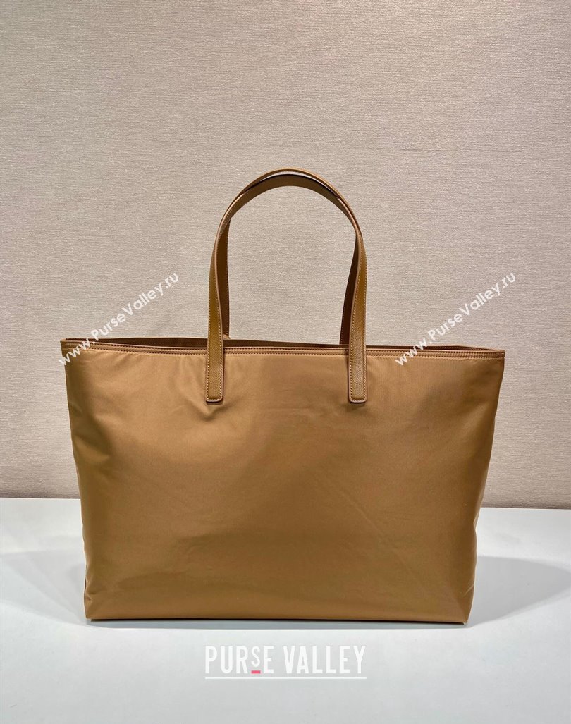 Prada Re-Edition 1978 large Re-Nylon and Saffiano leather tote bag 1BG527 Cork Beige 2024 (YZ-240416031)