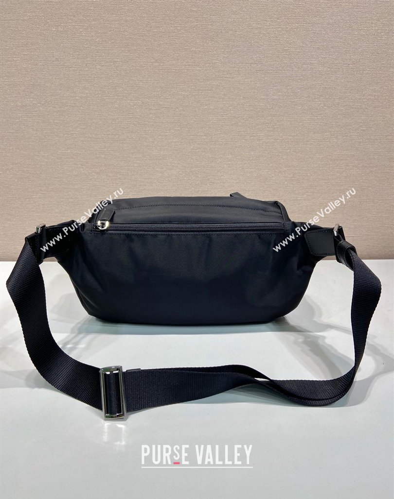 Prada Mens Re-Nylon and leather shoulder bag Black 2VH175 2024 (YZ-240416079)
