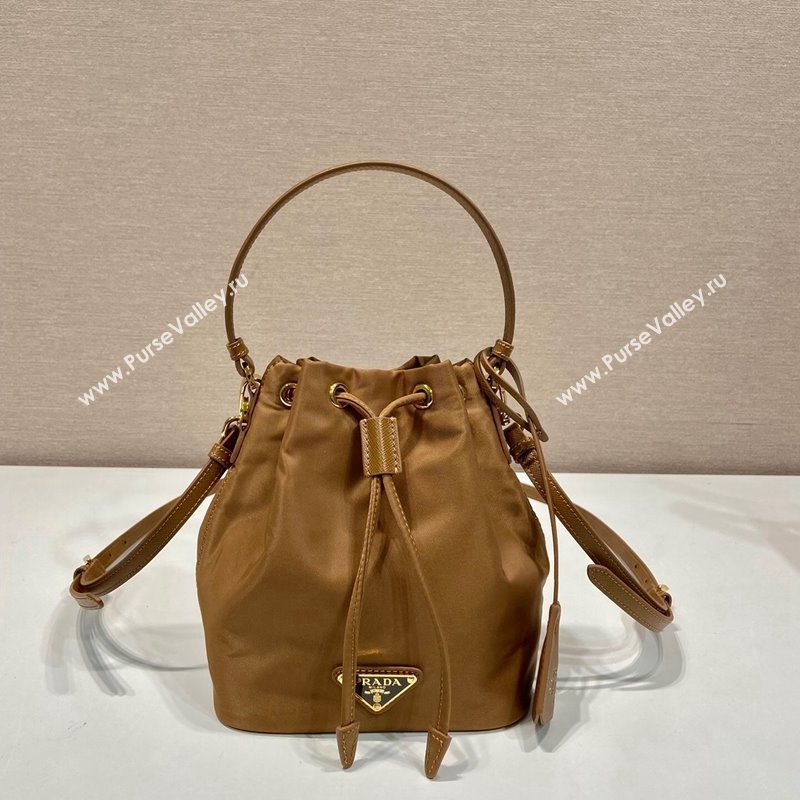 Prada Re-Edition 1978 Re-Nylon Bucket mini-bag 1BE067 Brown 2024 0416 (YZ-240416081)