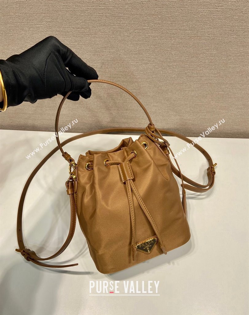 Prada Re-Edition 1978 Re-Nylon Bucket mini-bag 1BE067 Brown 2024 0416 (YZ-240416081)