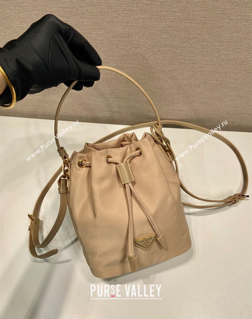 Prada Re-Edition 1978 Re-Nylon Bucket mini-bag 1BE067 Beige 2024 0416 (YZ-240416083)