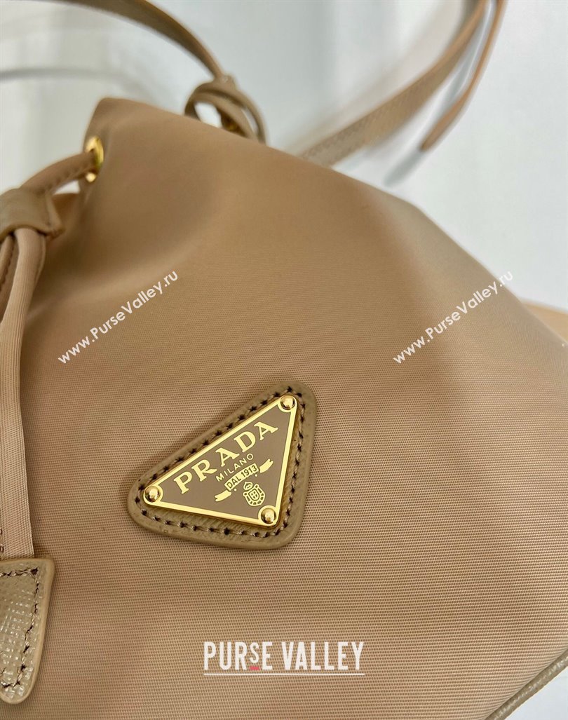 Prada Re-Edition 1978 Re-Nylon Bucket mini-bag 1BE067 Beige 2024 0416 (YZ-240416083)