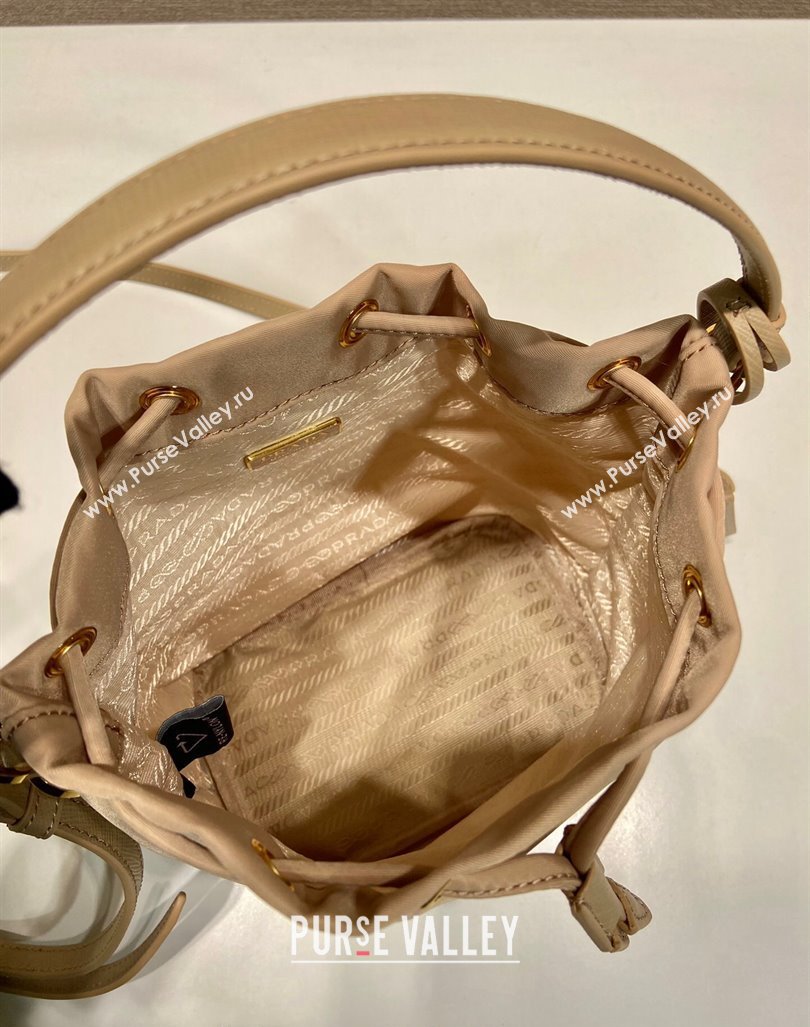 Prada Re-Edition 1978 Re-Nylon Bucket mini-bag 1BE067 Beige 2024 0416 (YZ-240416083)