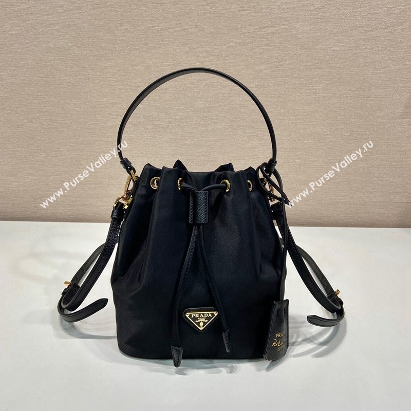 Prada Re-Edition 1978 Re-Nylon Bucket mini-bag 1BE067 Black 2024 0416 (YZ-240416084)