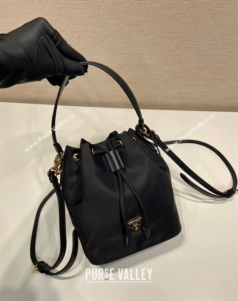 Prada Re-Edition 1978 Re-Nylon Bucket mini-bag 1BE067 Black 2024 0416 (YZ-240416084)