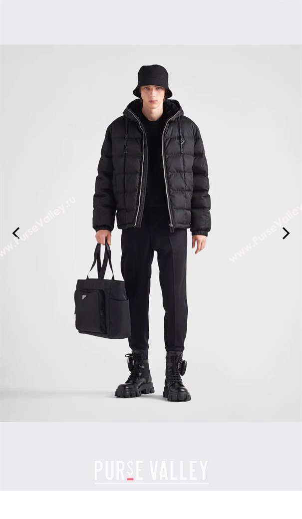 Prada Mens Nylon Top Handle bag 2VG097 Black 2024 (YZ-240416087)