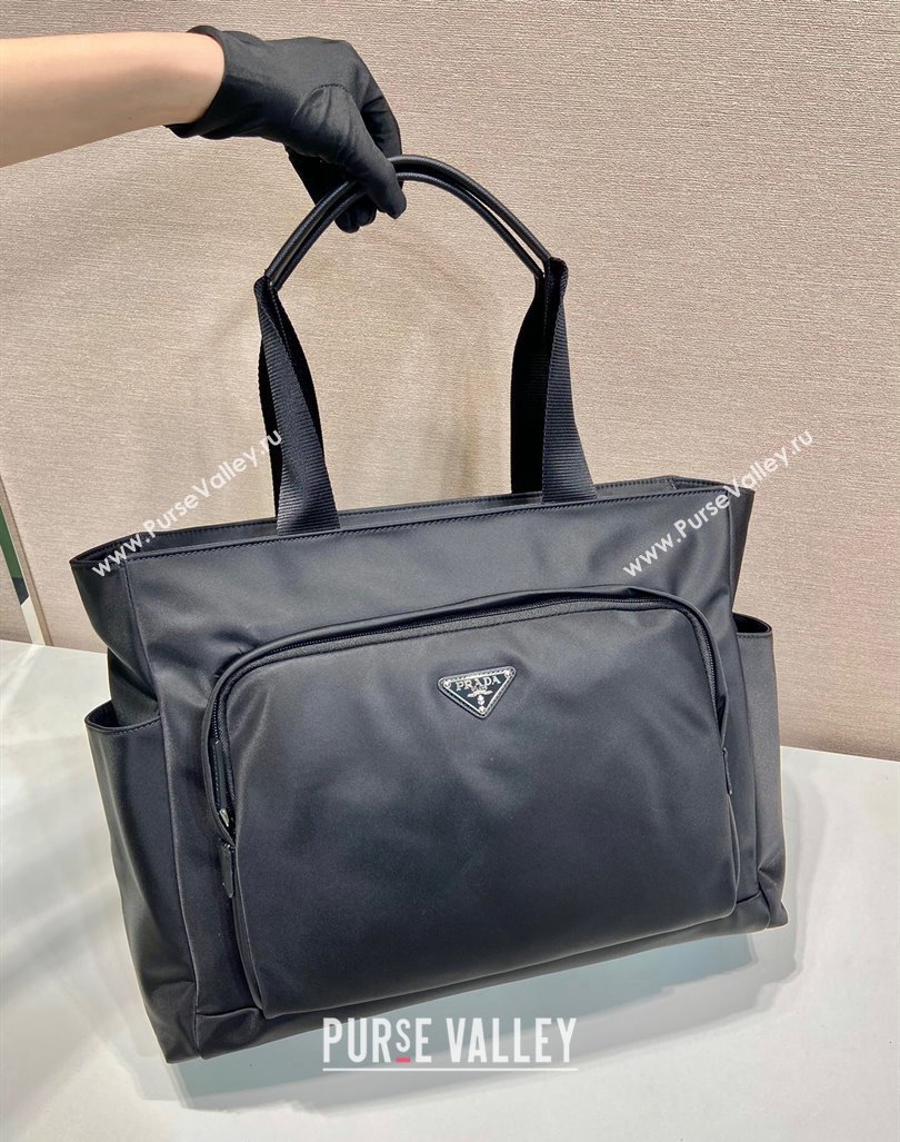 Prada Mens Nylon Top Handle bag 2VG097 Black 2024 (YZ-240416087)