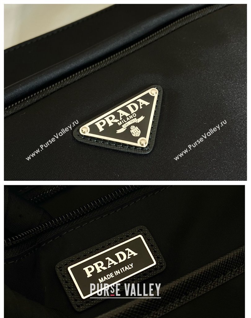 Prada Mens Nylon Top Handle bag 2VG097 Black 2024 (YZ-240416087)