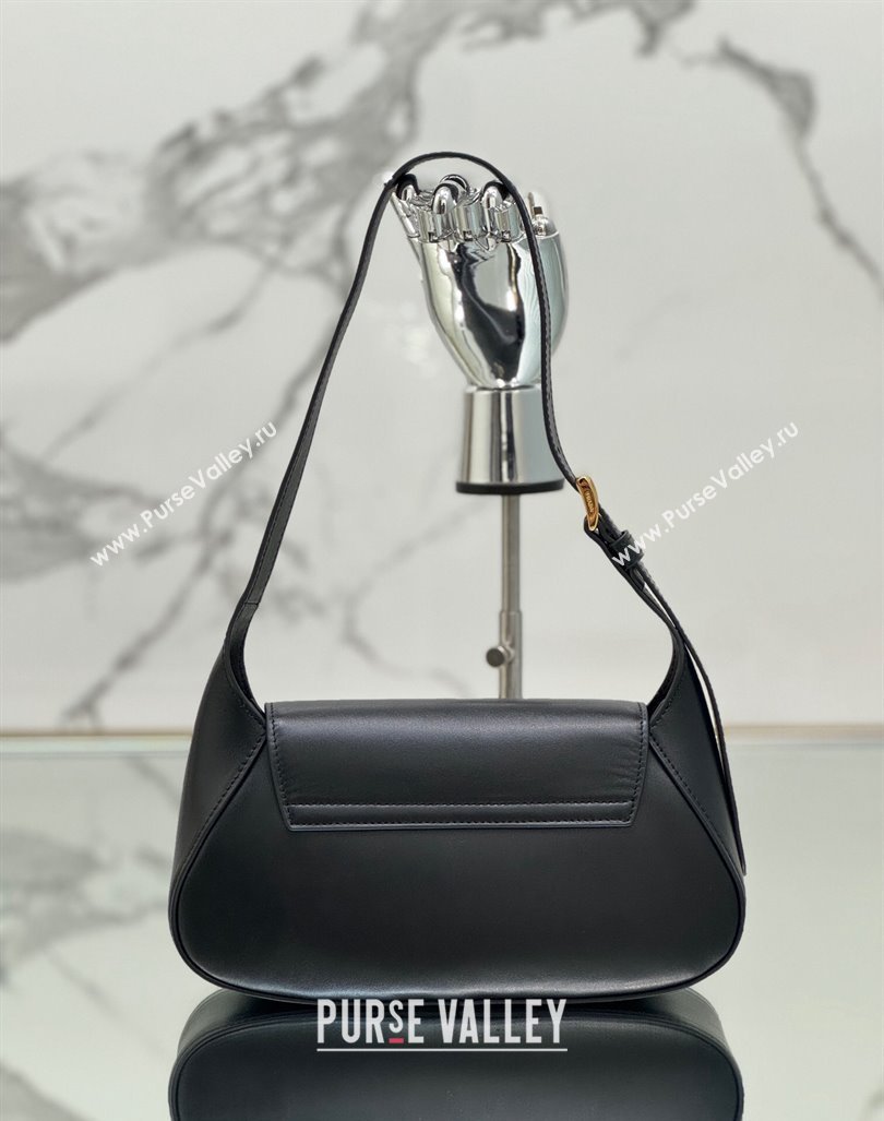 Prada Small leather shoulder bag 1BD358 Black 2024 (YZ-240416093)