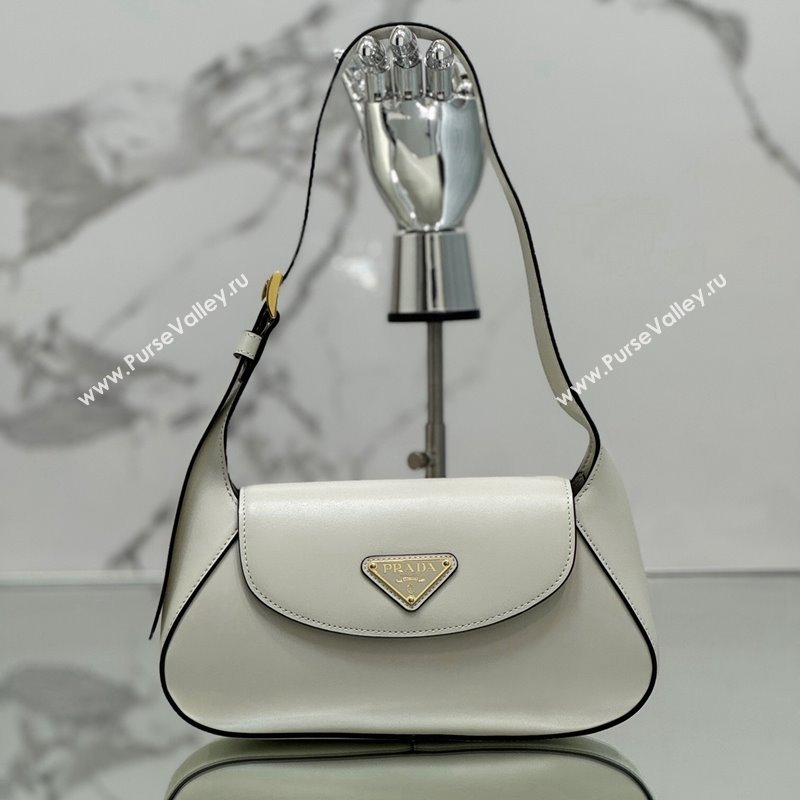 Prada Small leather shoulder bag 1BD358 White 2024 (YZ-240416094)