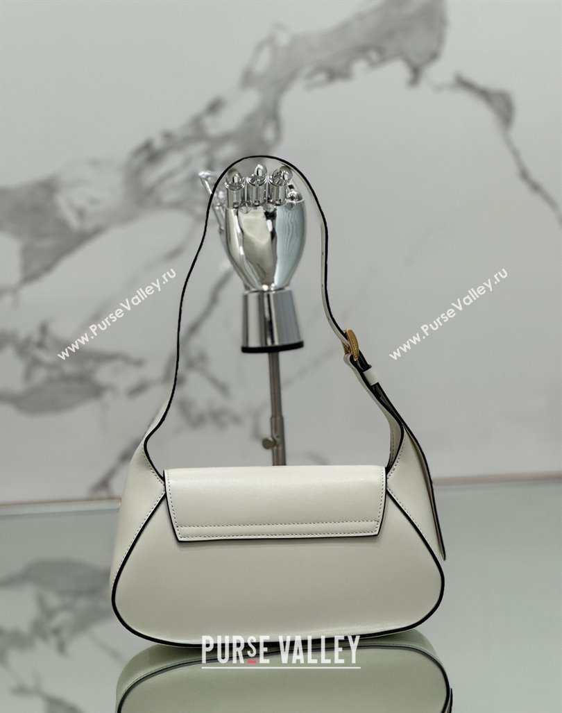 Prada Small leather shoulder bag 1BD358 White 2024 (YZ-240416094)