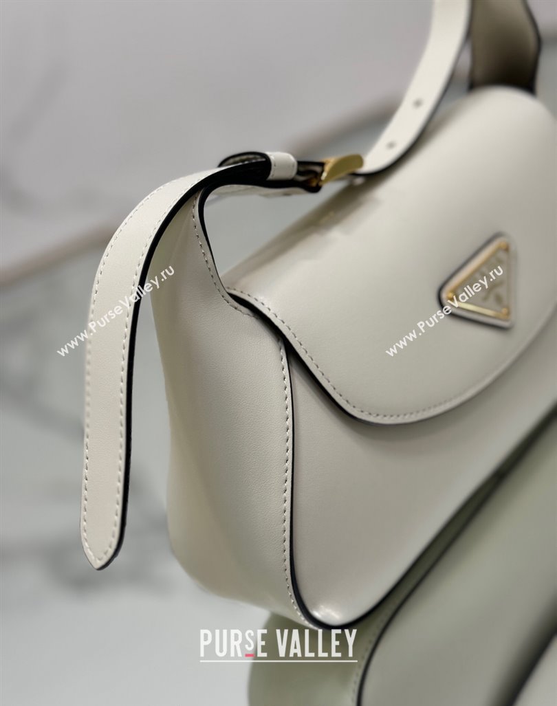 Prada Small leather shoulder bag 1BD358 White 2024 (YZ-240416094)