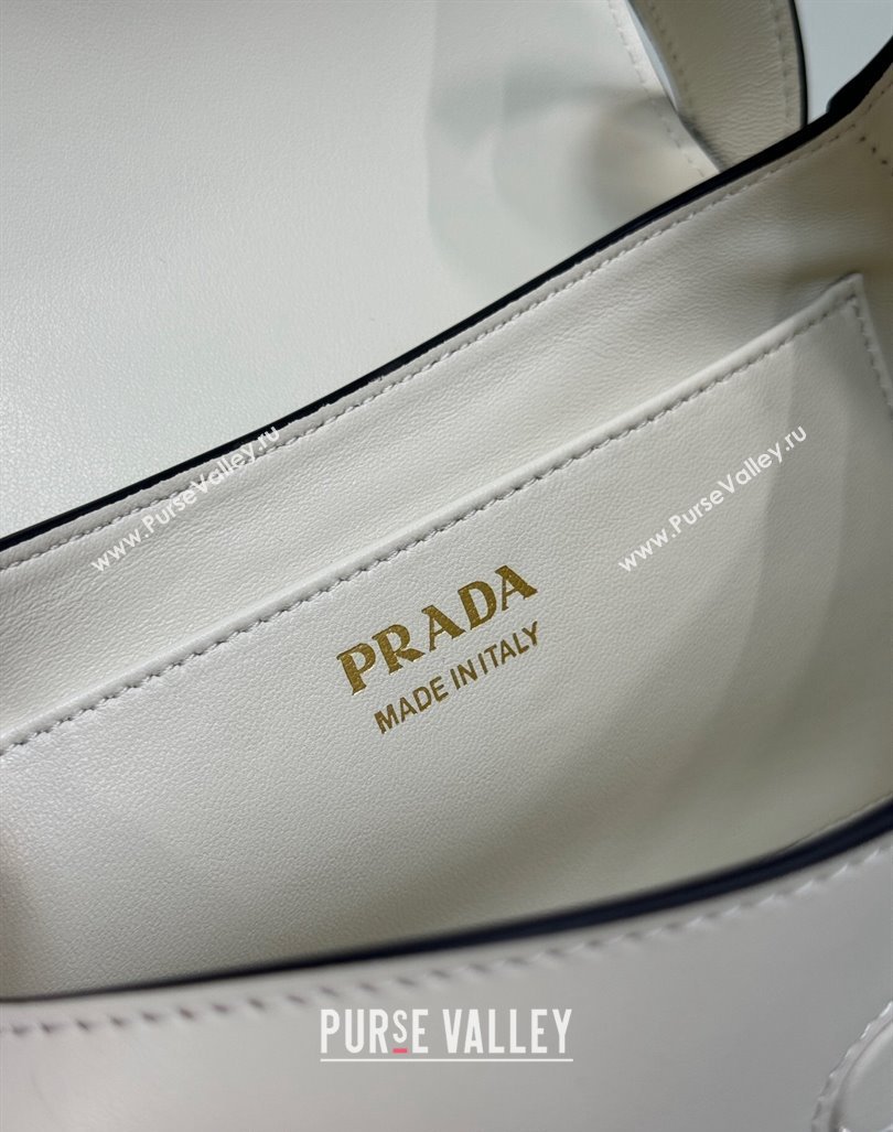 Prada Small leather shoulder bag 1BD358 White 2024 (YZ-240416094)