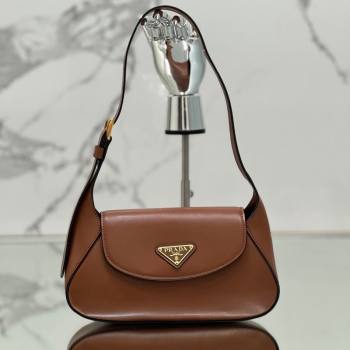 Prada Small leather shoulder bag 1BD358 Brown 2024 (YZ-240416095)