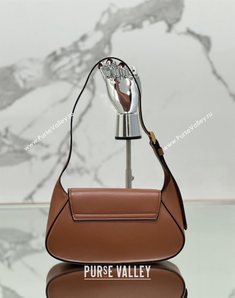 Prada Small leather shoulder bag 1BD358 Brown 2024 (YZ-240416095)