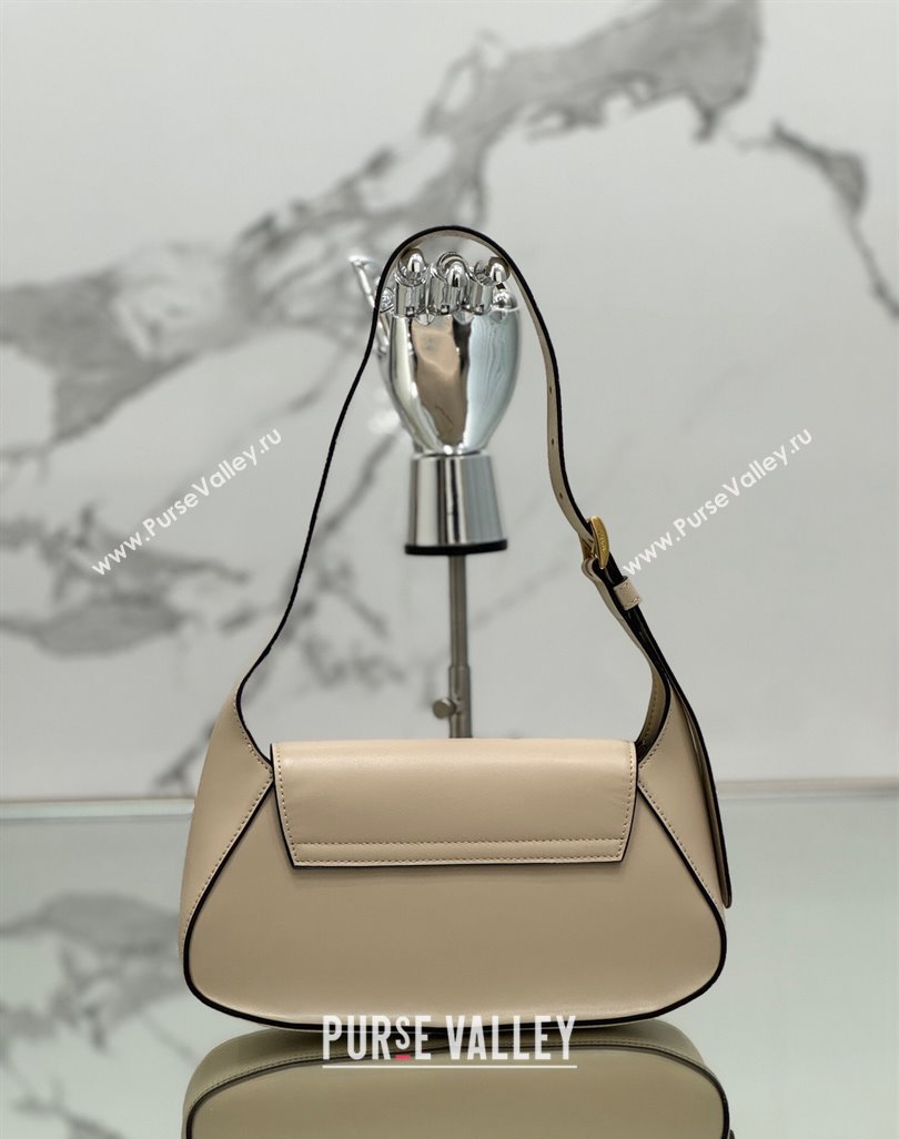 Prada Small leather shoulder bag 1BD358 Beige 2024 (YZ-240416096)