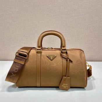 Prada Re-Edition 1978 medium Re-Nylon and Saffiano leather top-handle bag Cork Beige 2024 1BB233 (YZ-240416098)