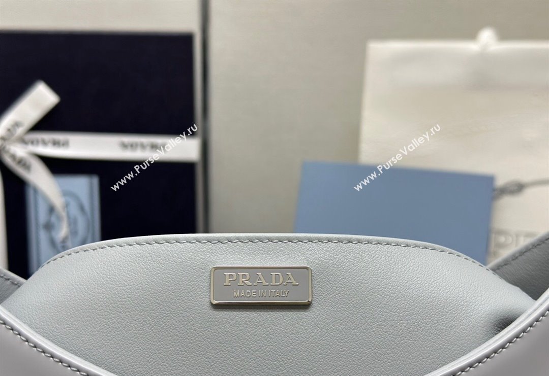 Prada Cleo Brushed Leather Shoulder Bag 1BC156 Grey 2024 0416 (YZ-240416104)
