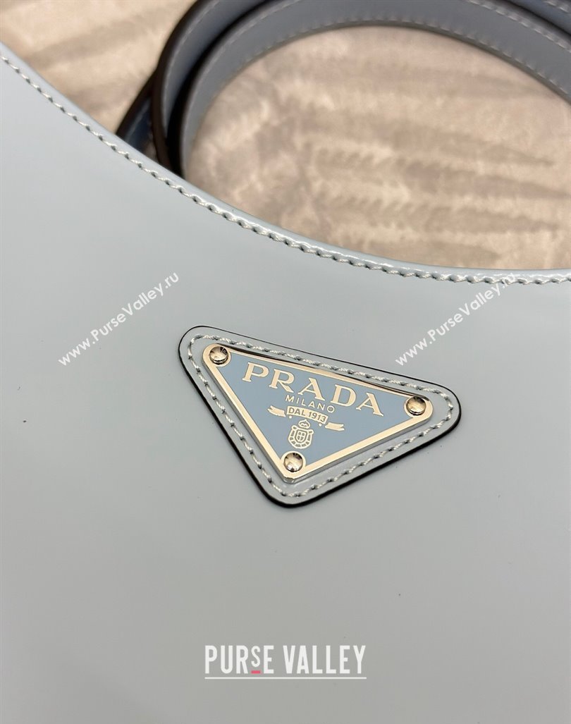 Prada Cleo Brushed Leather Shoulder Bag 1BC156 Blue 2024 0416 (YZ-240416105)