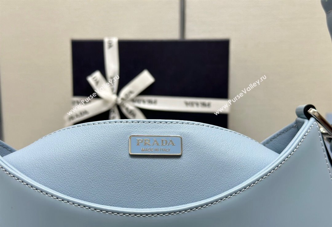 Prada Cleo Brushed Leather Shoulder Bag 1BC156 Blue 2024 0416 (YZ-240416105)