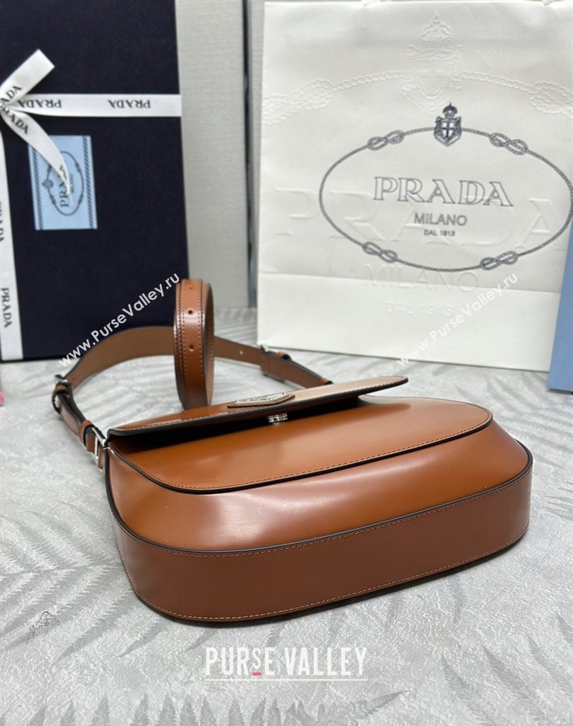Prada Cleo Brushed Leather Shoulder Bag 1BD303 Brown 2024 0416 (YZ-240416108)