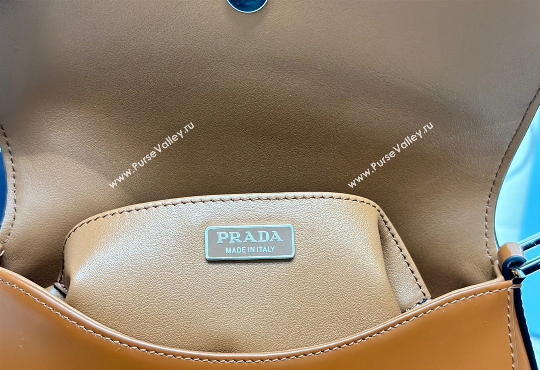 Prada Cleo Brushed Leather Shoulder Bag 1BD303 Brown 2024 0416 (YZ-240416108)