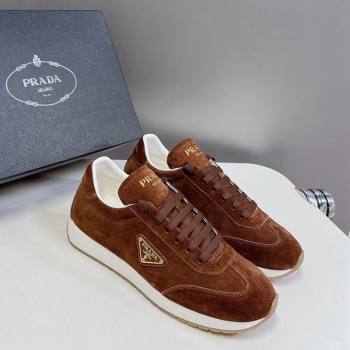 Prada Mens Rank Suede Sneakers Brown 2024 0430 (MD-240430065)