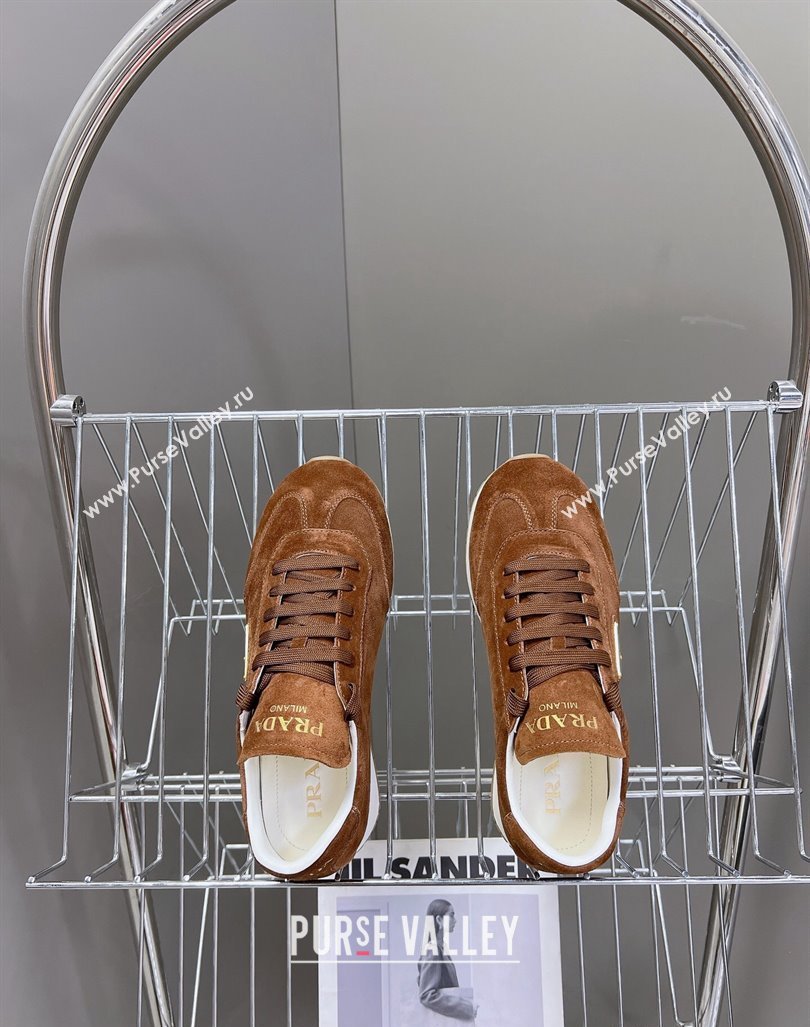 Prada Mens Rank Suede Sneakers Brown 2024 0430 (MD-240430065)