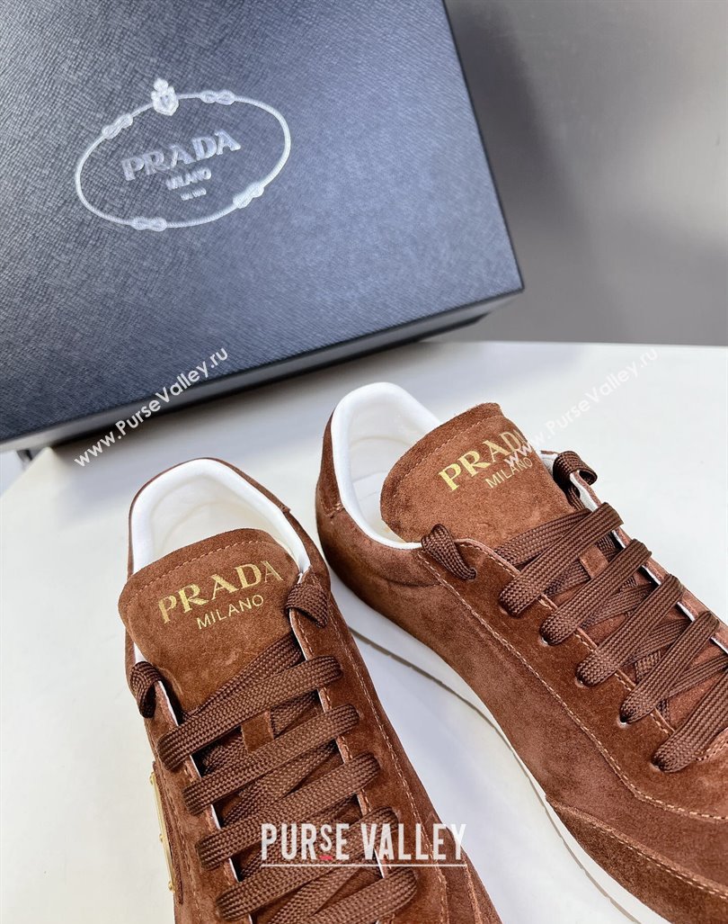 Prada Mens Rank Suede Sneakers Brown 2024 0430 (MD-240430065)