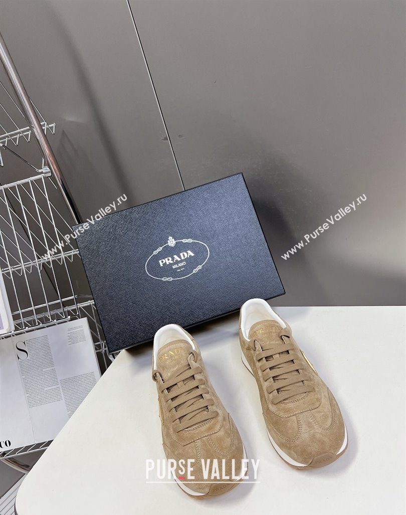 Prada Mens Rank Suede Sneakers Beige 2024 0430 (MD-240430066)