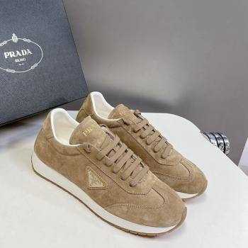 Prada Mens Rank Suede Sneakers Beige 2024 0430 (MD-240430066)