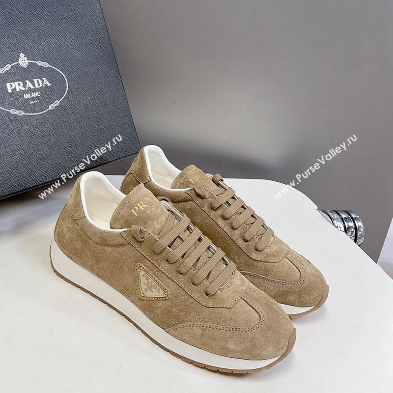 Prada Mens Rank Suede Sneakers Beige 2024 0430 (MD-240430066)