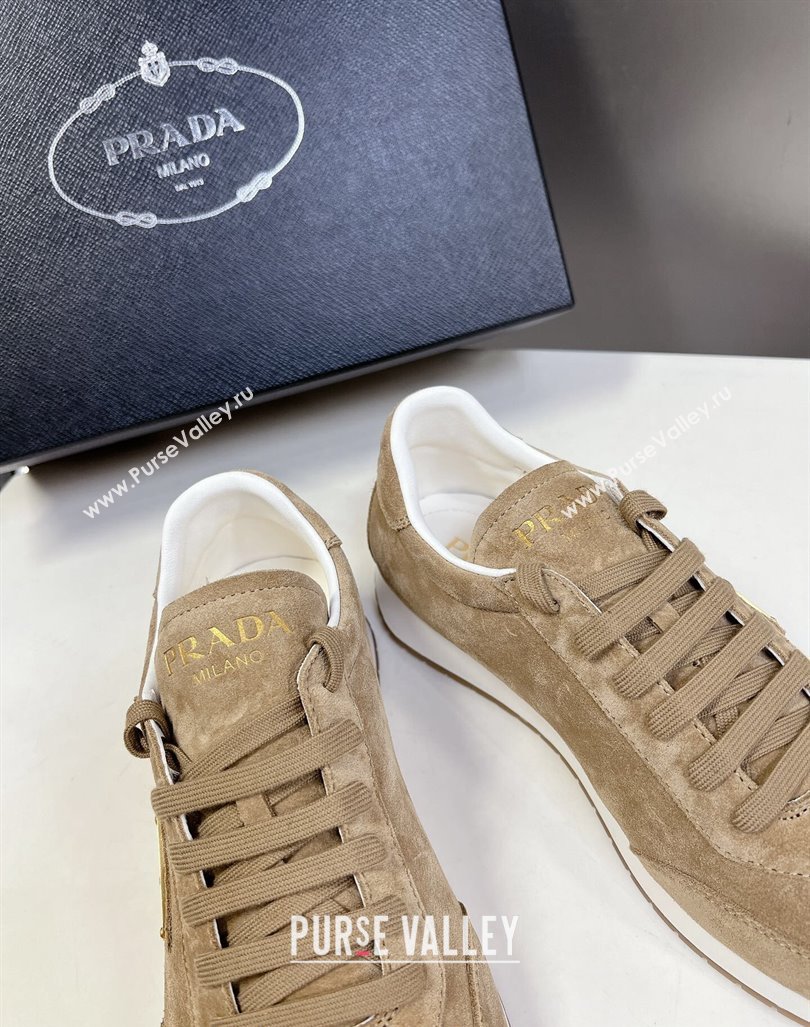 Prada Mens Rank Suede Sneakers Beige 2024 0430 (MD-240430066)