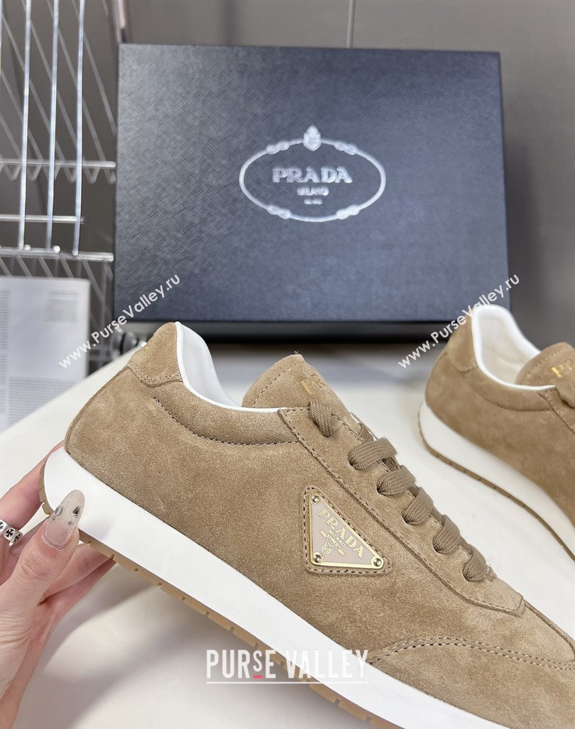 Prada Mens Rank Suede Sneakers Beige 2024 0430 (MD-240430066)