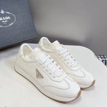 Prada Mens Rank Grained Leather Sneakers White 2024 0430 (MD-240430071)
