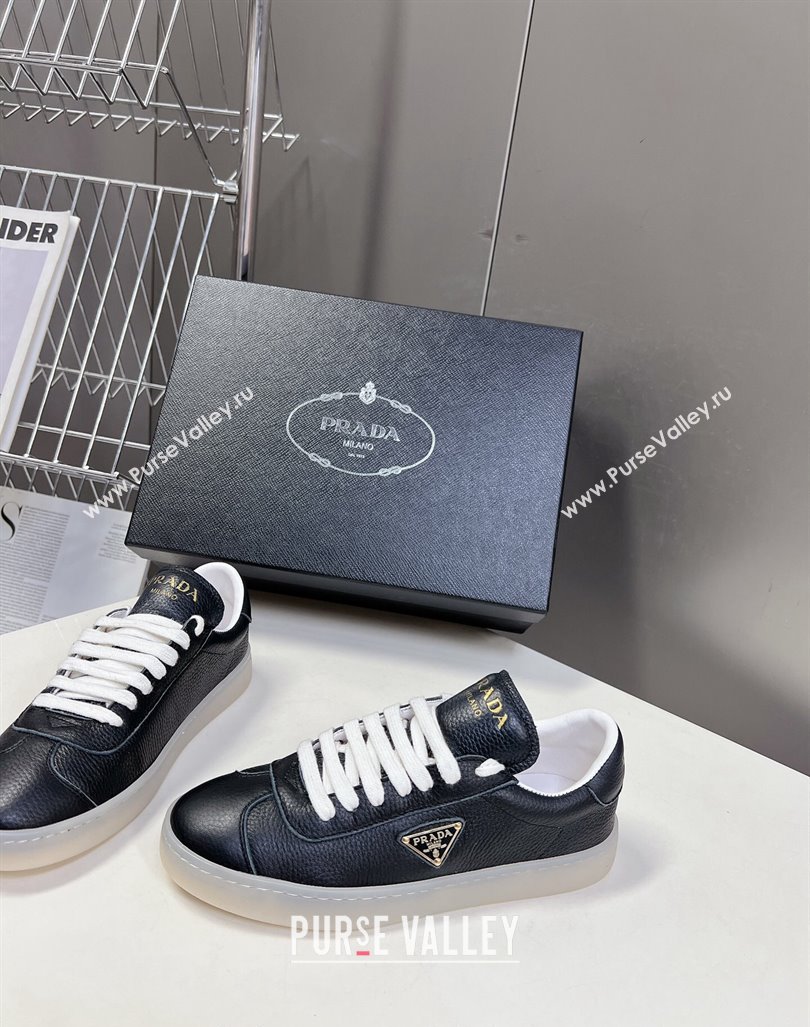 Prada Downtown Nappa Leather Sneakers Black 2024 0430 (MD-240430072)