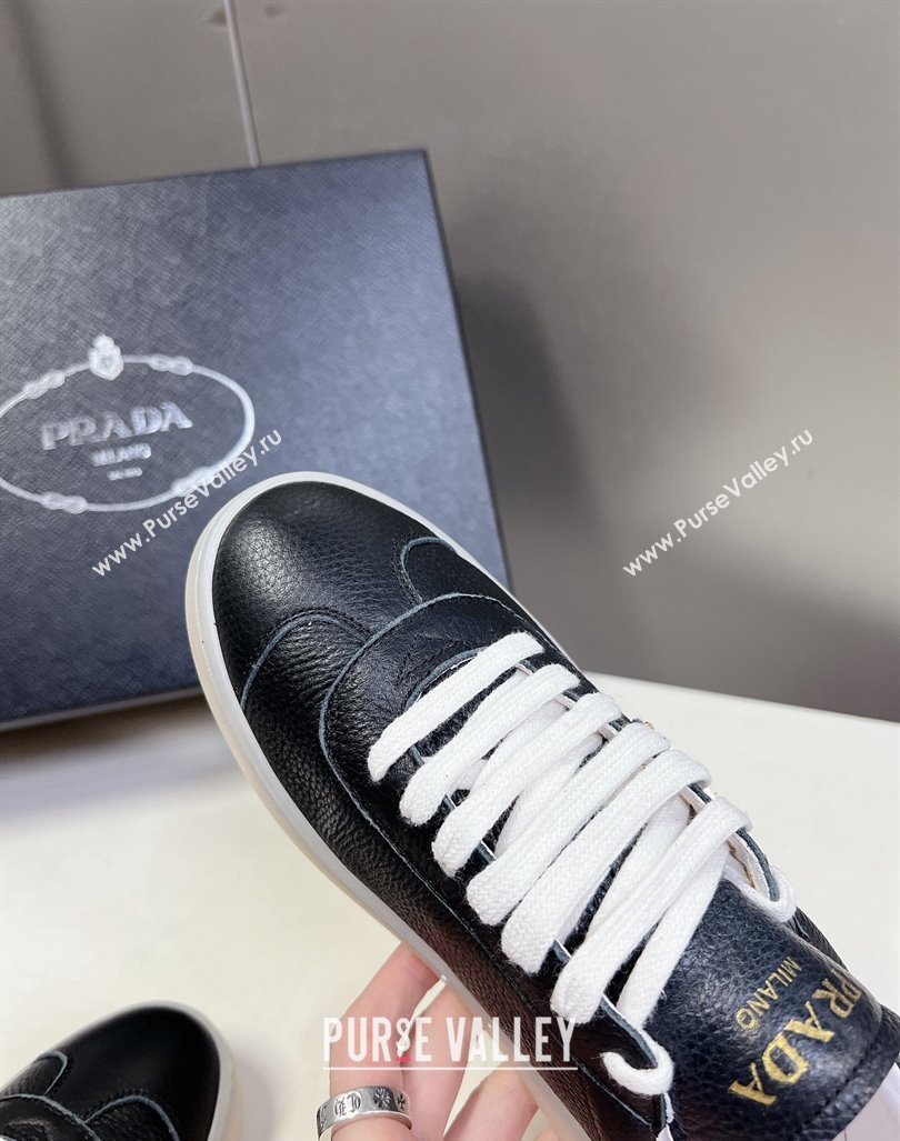 Prada Downtown Nappa Leather Sneakers Black 2024 0430 (MD-240430072)