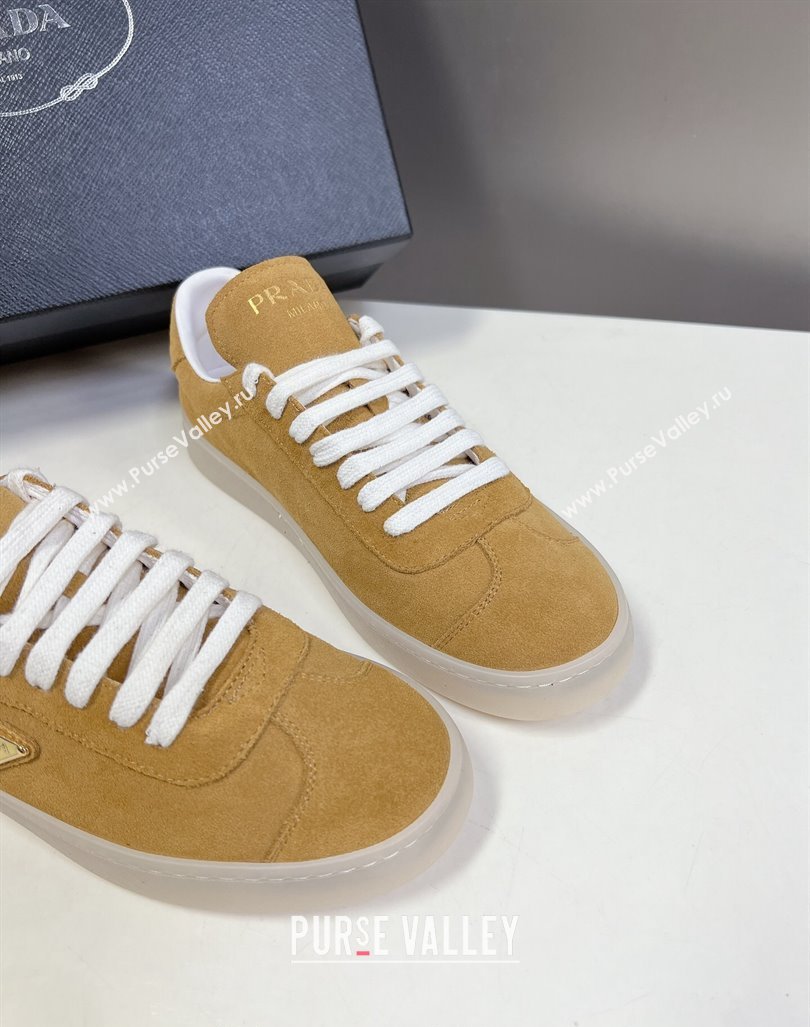 Prada Downtown Suede Sneakers Yellow 2024 0430 (MD-240430074)