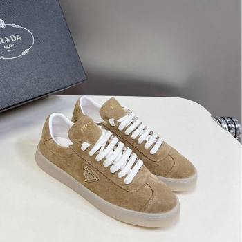 Prada Downtown Suede Sneakers Beige 2024 0430 (MD-240430075)