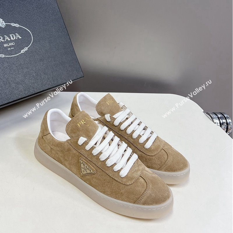 Prada Downtown Suede Sneakers Beige 2024 0430 (MD-240430075)