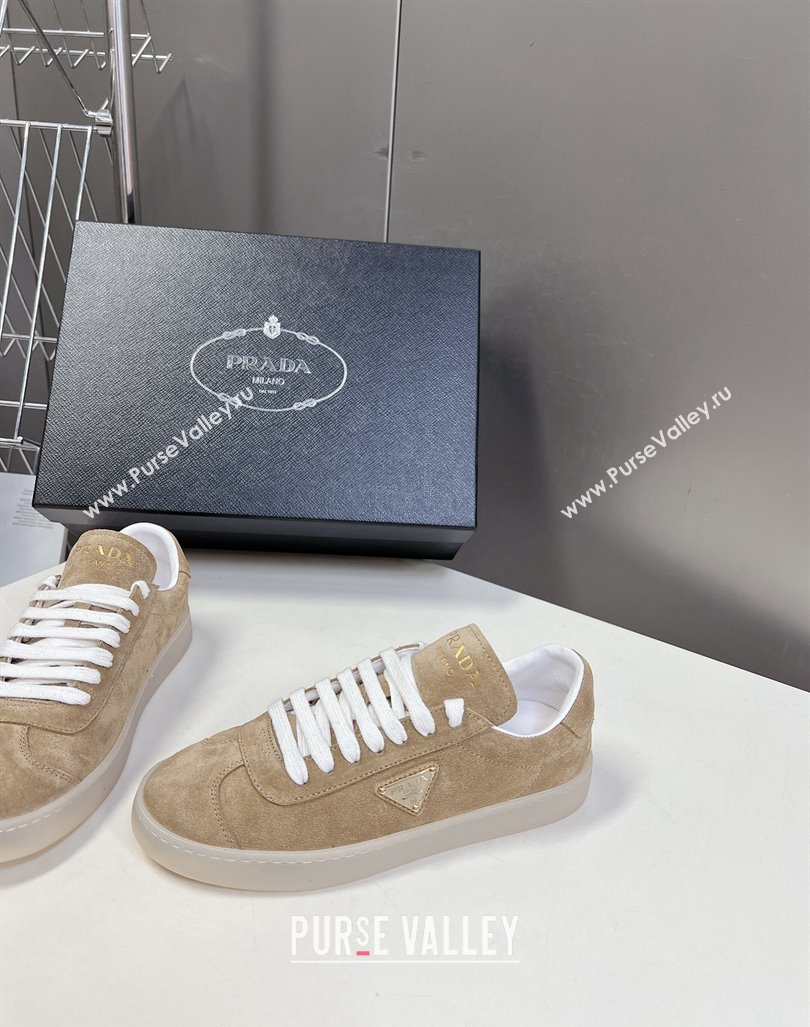 Prada Downtown Suede Sneakers Beige 2024 0430 (MD-240430075)