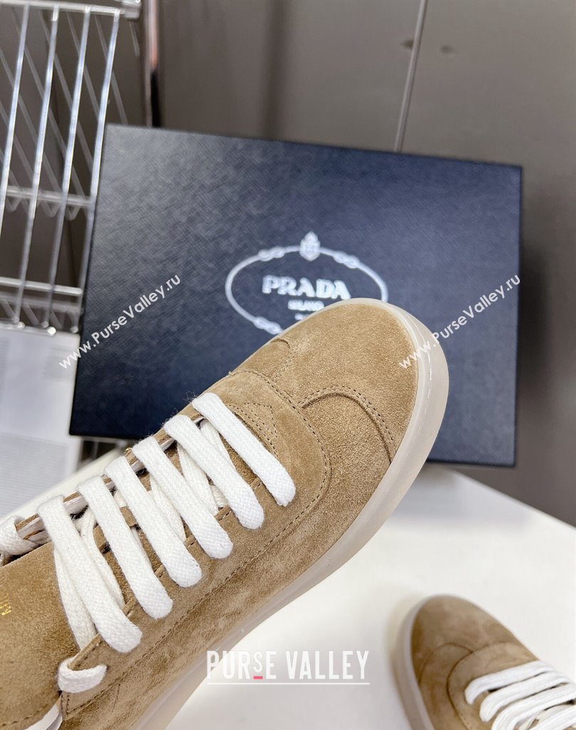 Prada Downtown Suede Sneakers Beige 2024 0430 (MD-240430075)