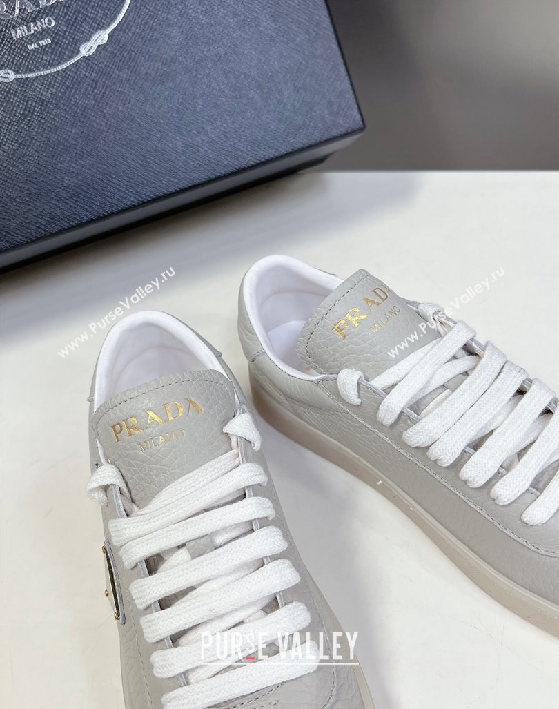 Prada Downtown Nappa Leather Sneakers Grey 2024 0430 (MD-240430076)