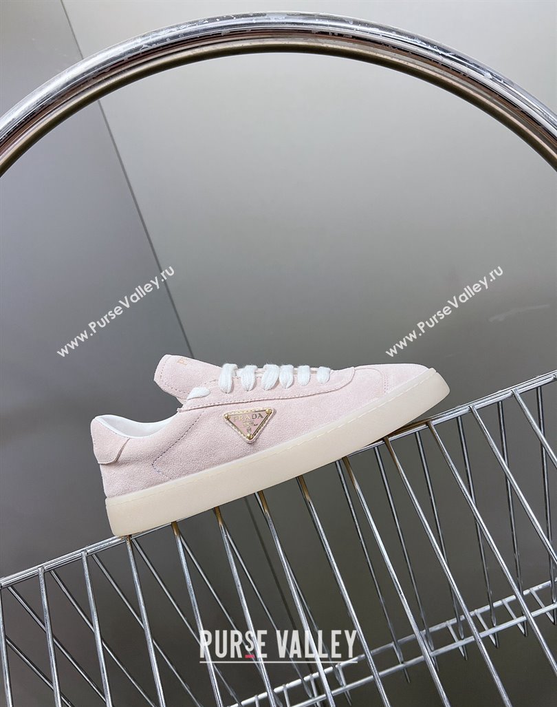 Prada Downtown Suede Sneakers Pink 2024 0430 (MD-240430077)